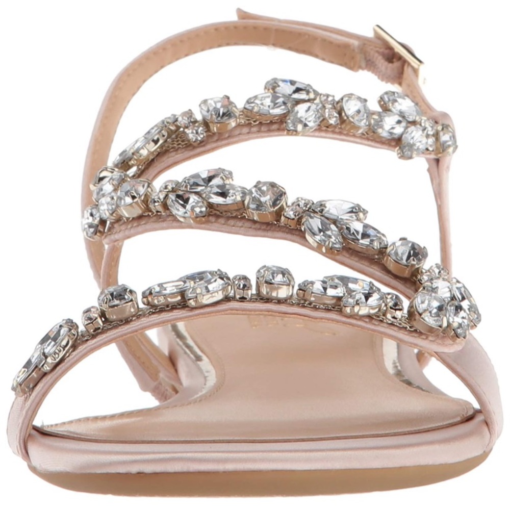 Badgley Mischka Gamble Flat Embellished Sandal - Picture 4 of 10